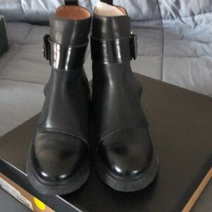 All Black Sir 23 Leather Ankle Boots brand new size 38